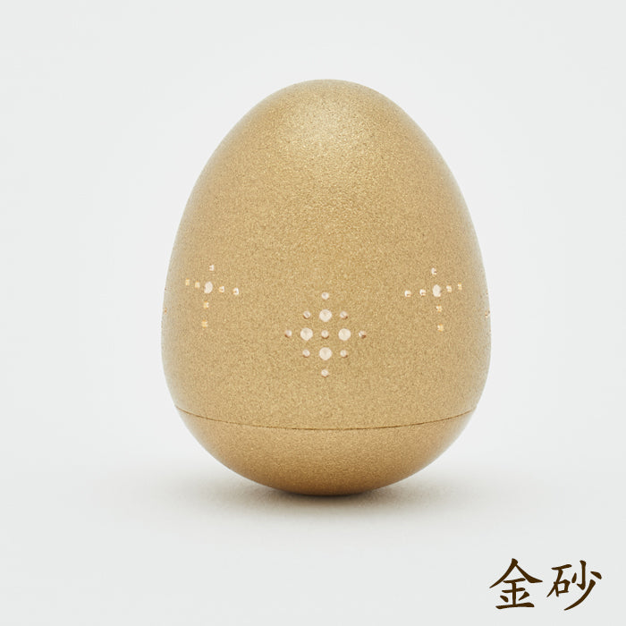 Tamagokoro Urn (Ink Black with Gold Sand and Cameo Beige)