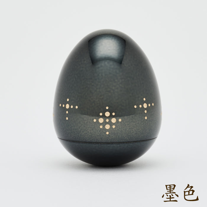 Tamagokoro Urn (Ink Black with Gold Sand and Cameo Beige)