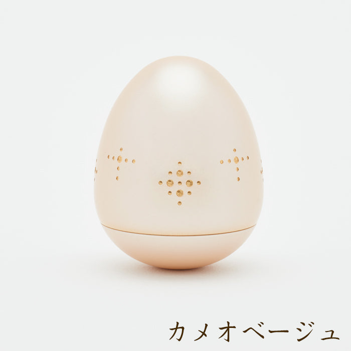 Tamagokoro Urn (Ink Black with Gold Sand and Cameo Beige)