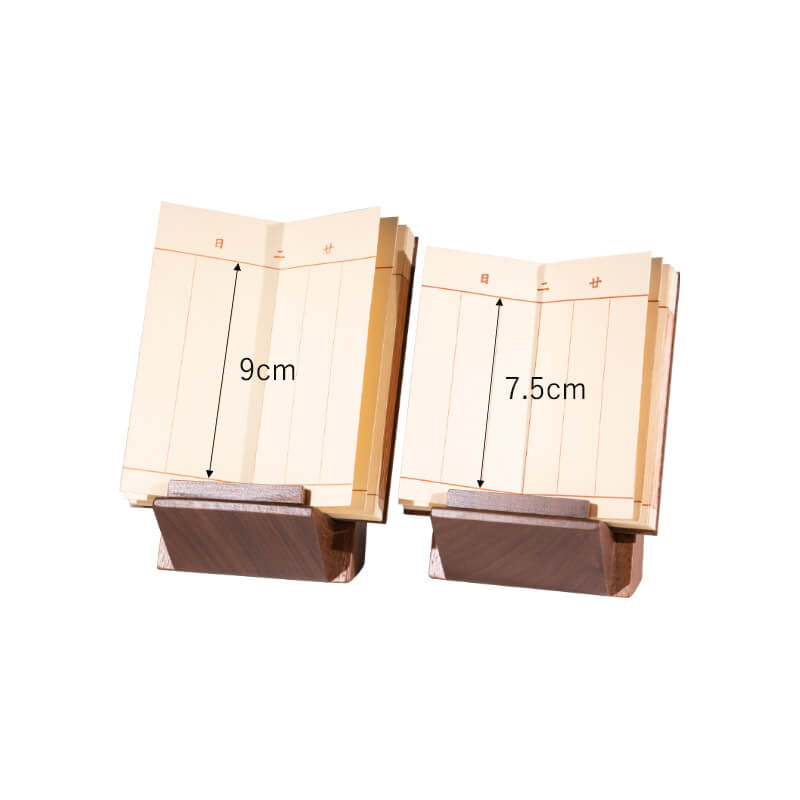 4.0 inch "AYUMI" Memorial Record Stand Set with Dates, Available in 2 Colors: Oak and Walnut