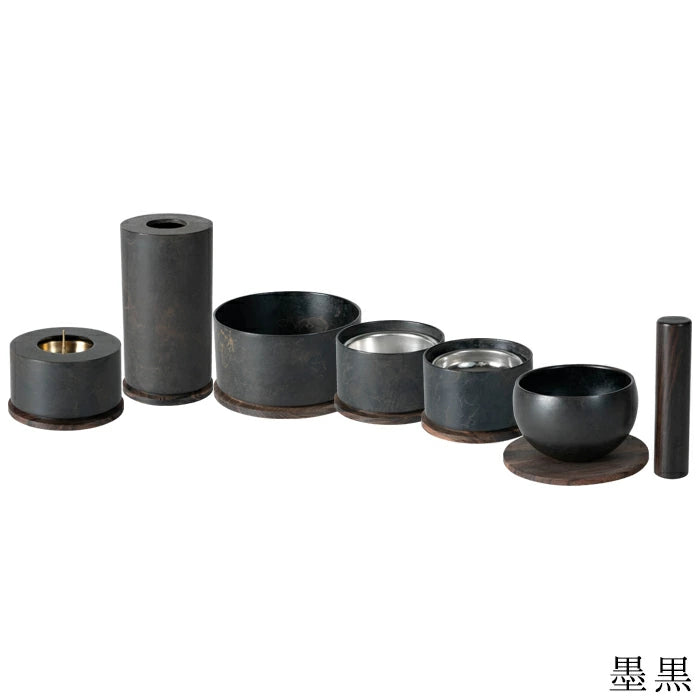 仏具 MAKOTO 六具足セット(萌緑 / 墨黒)