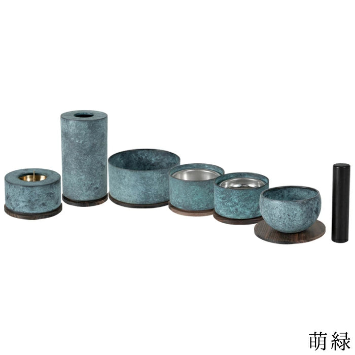 仏具 MAKOTO 六具足セット(萌緑 / 墨黒)