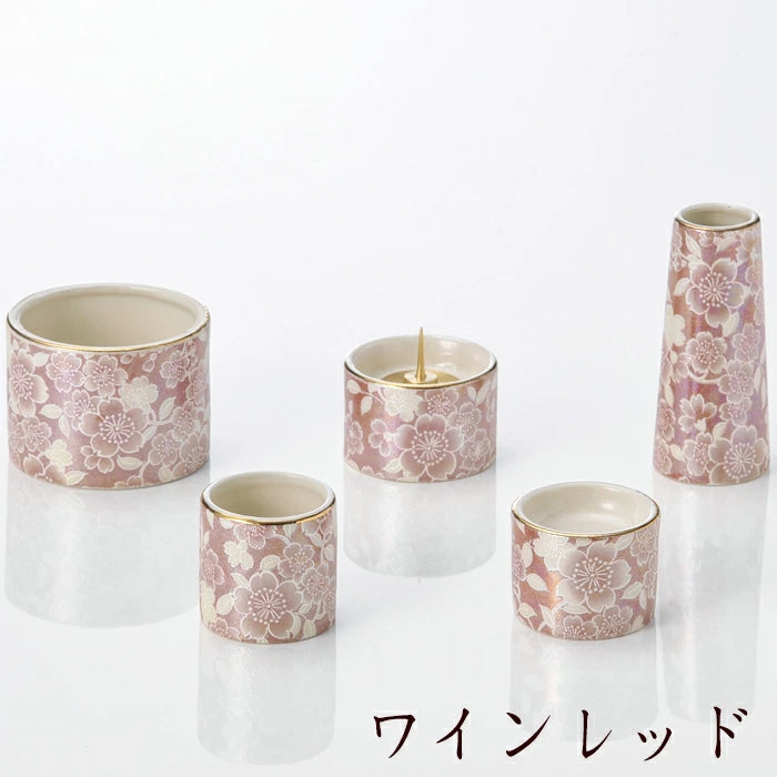 Buddhist Altar Accessories Yuihana 5-Piece Set