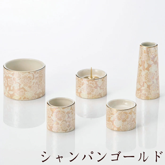Buddhist Altar Accessories Yuihana 5-Piece Set