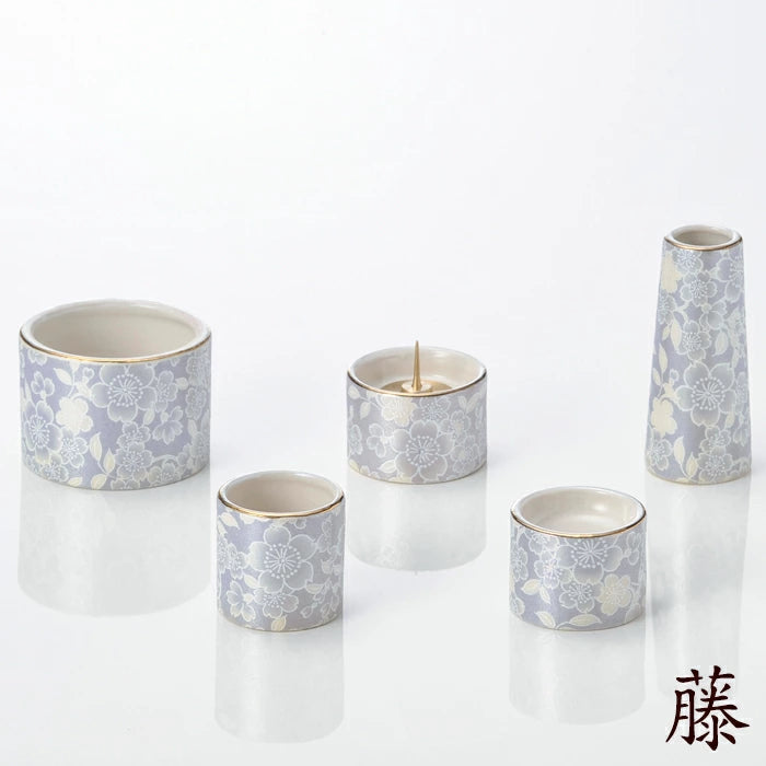 Buddhist Altar Accessories Yuihana 5-Piece Set