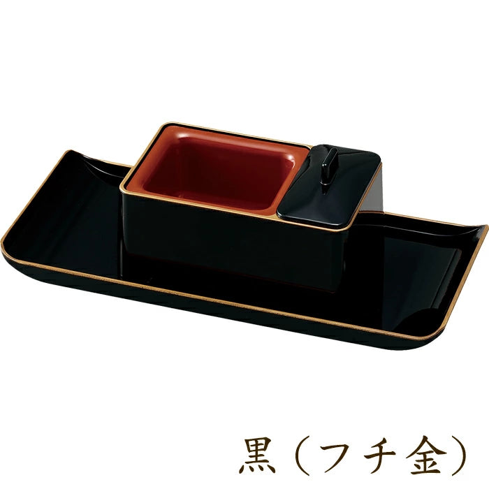 仏具 慈愛 香炉 焼香盆セット (黒/朱/黒蓮) 廻し焼香