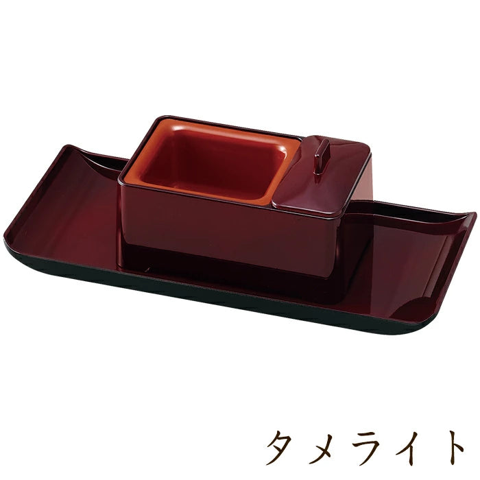 仏具 慈愛 香炉 焼香盆セット (溜ライト) 廻し焼香
