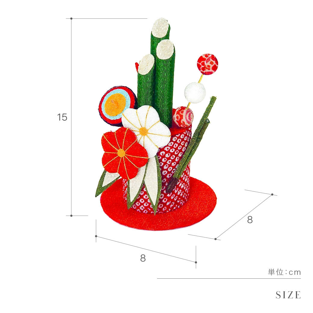 New Year's decorations, red and white plum blossoms, Kadomatsu decorations