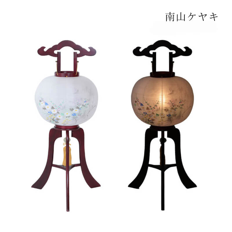 盆提灯 絹二重張り 11号