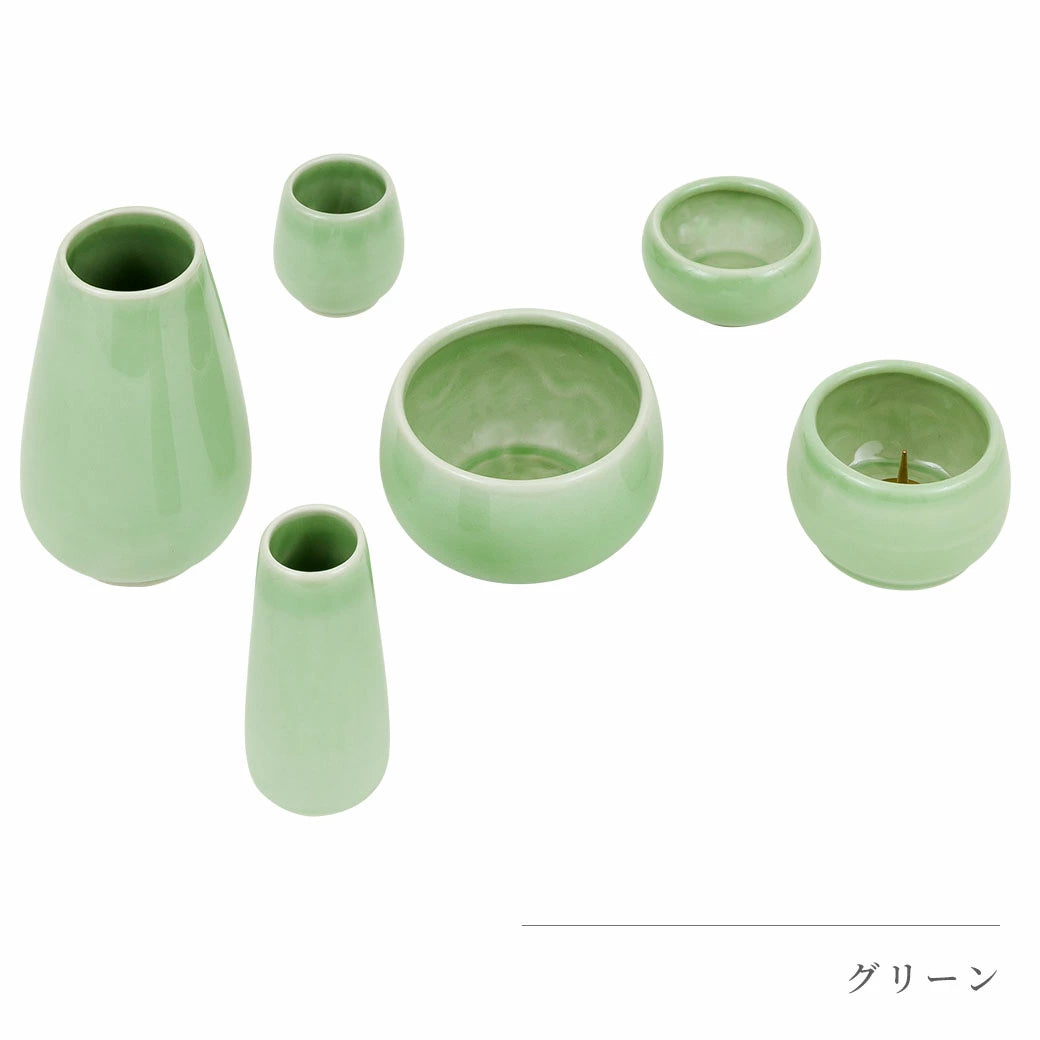 仏具セット 六具足 「紫陽花」 3.0寸 全5色|仏壇・仏具の通販 なごみ 仏具セット 六具足 「紫陽花」 3.0寸 全5色|仏壇・仏具の通販 なごみ