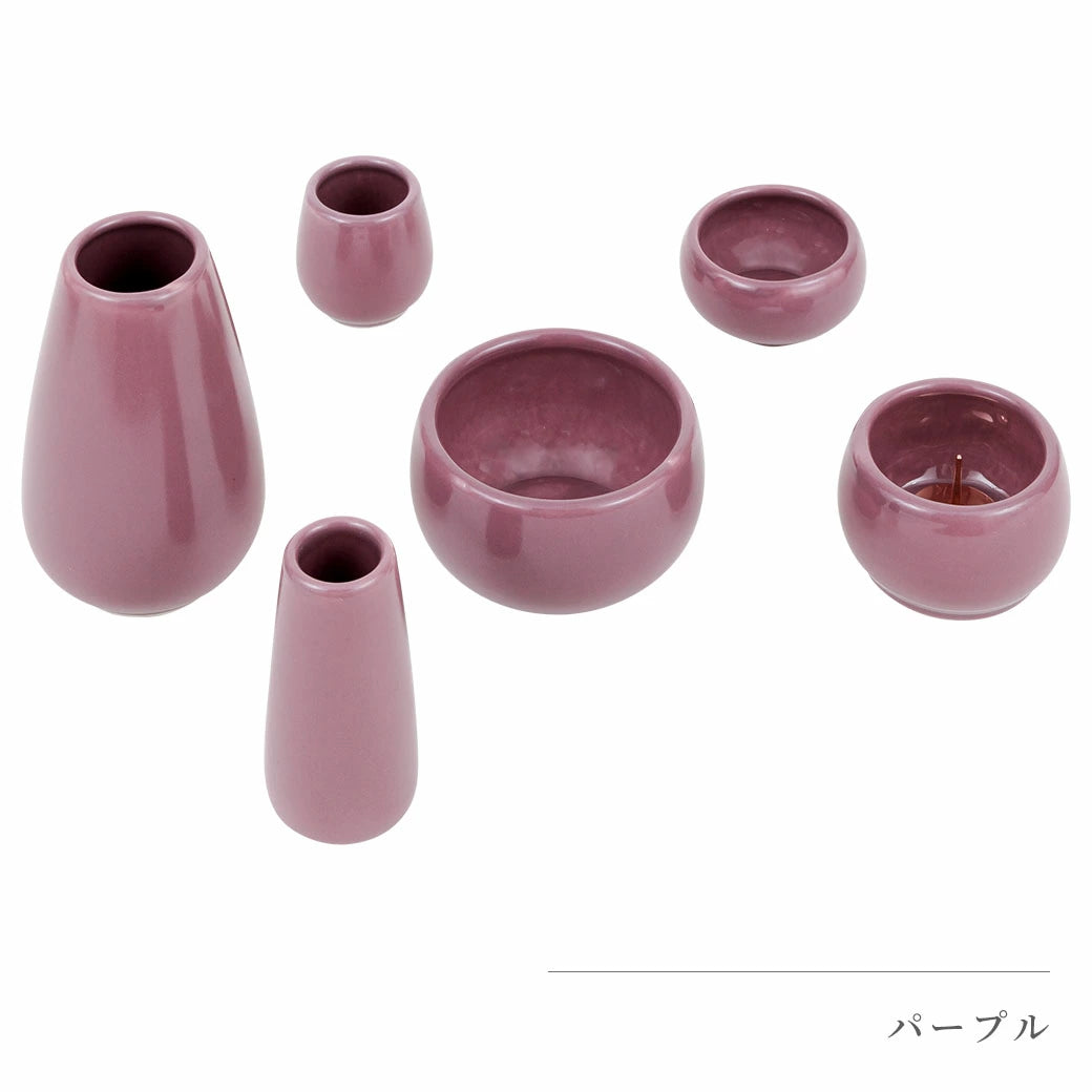 仏具セット 六具足 「紫陽花」 3.0寸 全5色|なごみ工房 仏具セット 六具足 「紫陽花」 3.0寸 全5色|なごみ工房