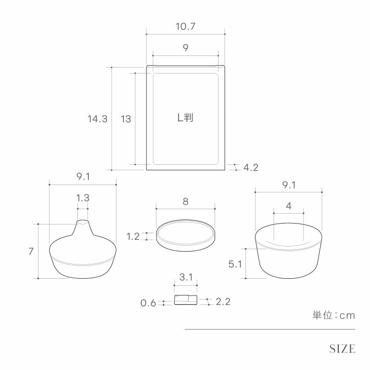 ミニ仏具 5点セット ナチュラルA　